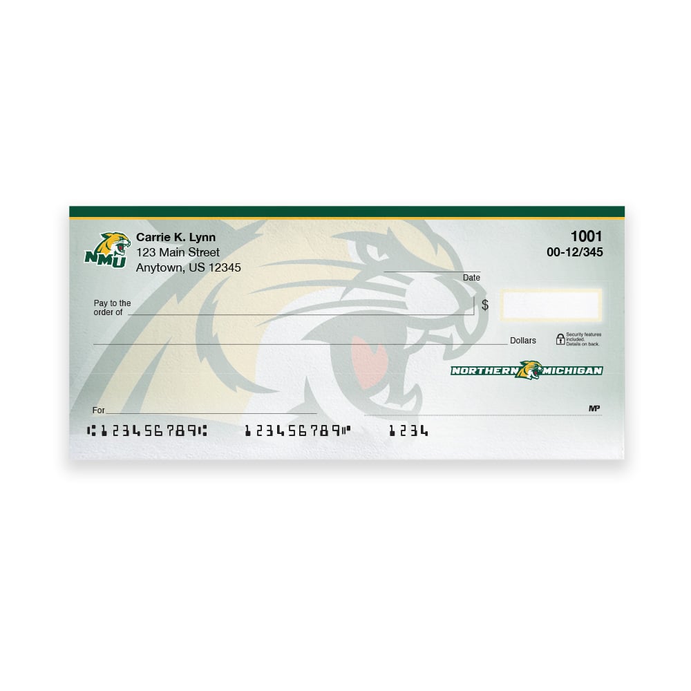 Northern Michigan University Collegiate Personal Check - Image 2