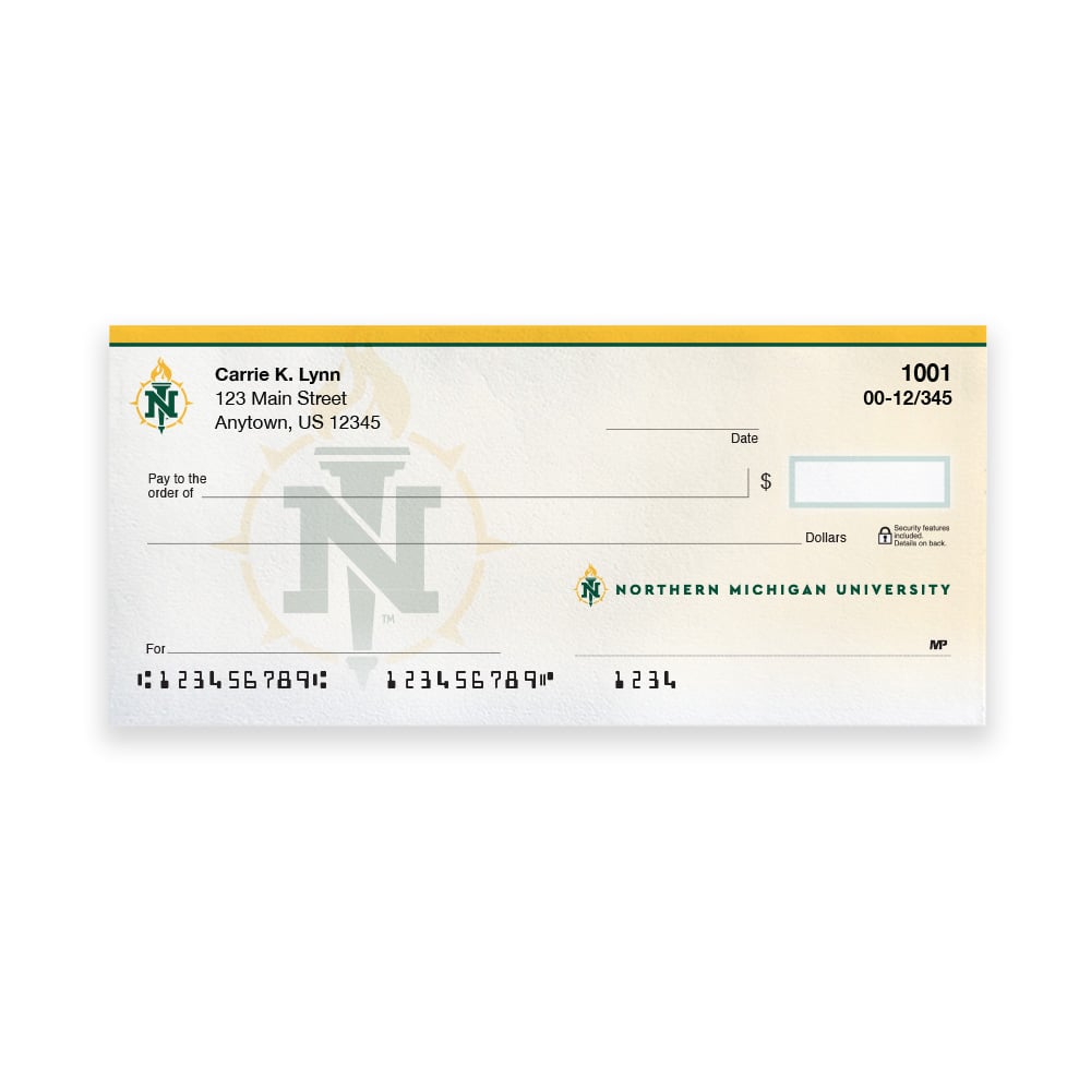Northern Michigan University Collegiate Personal Check - Image 3
