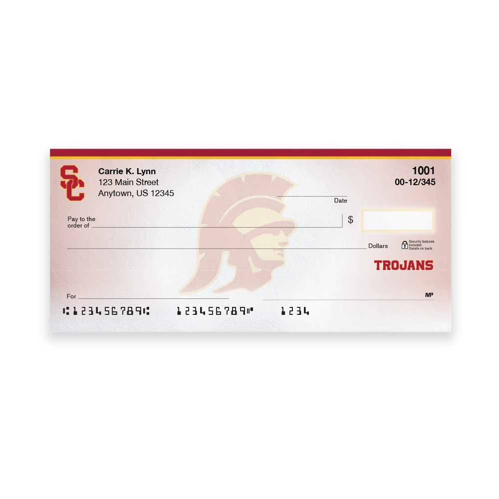 University of Southern California Collegiate Personal Check - Image 2