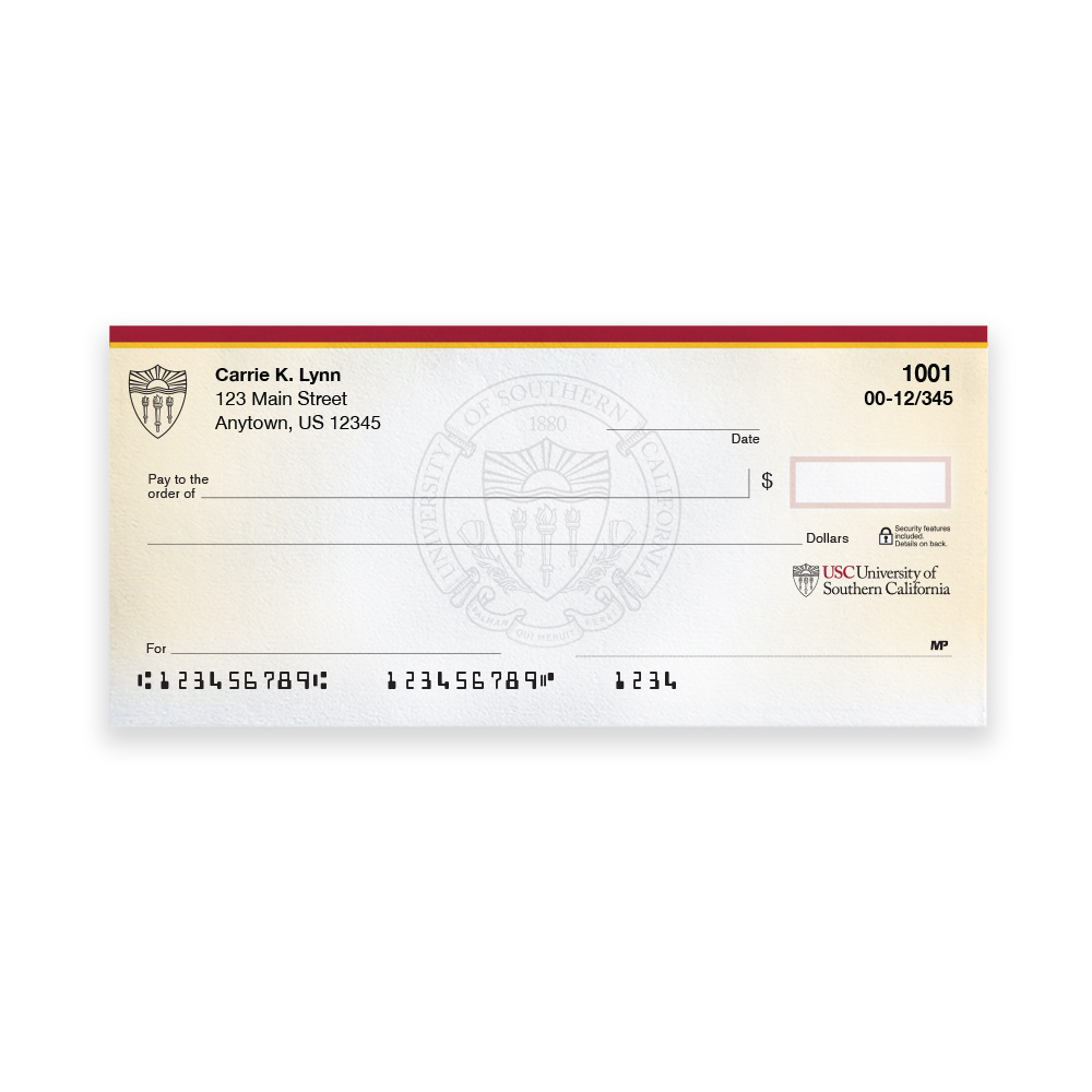 University of Southern California Collegiate Personal Check - Image 3