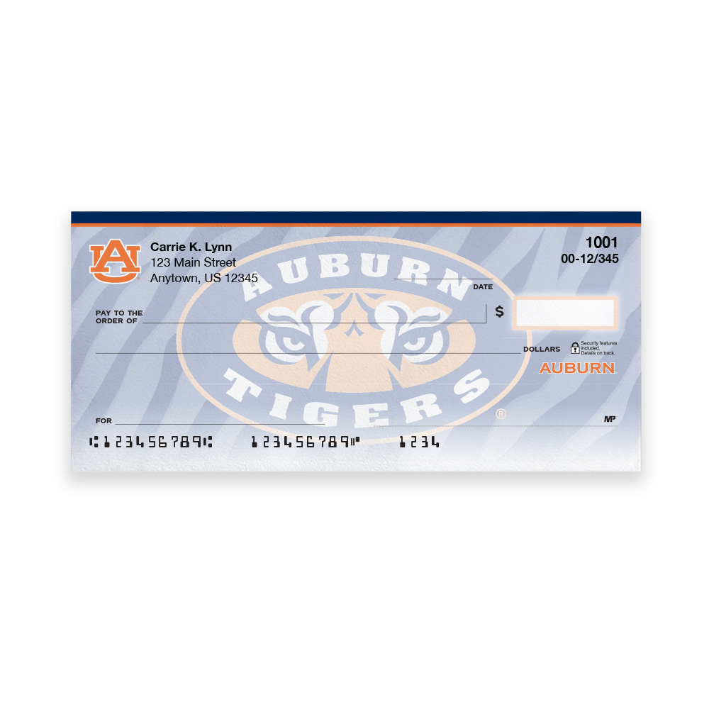 Auburn University Collegiate Personal Check - Image 2