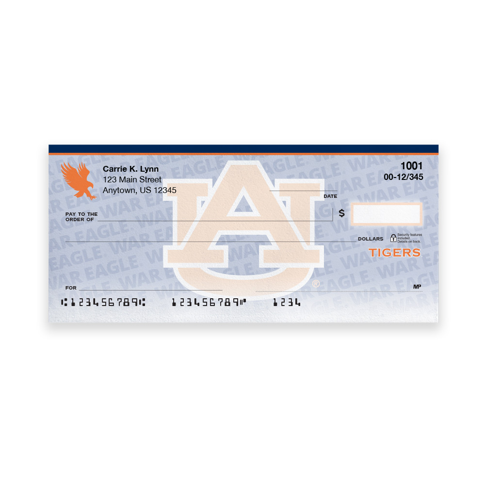 Auburn University Collegiate Personal Check - Image 3