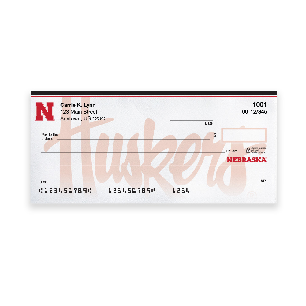 University of Nebraska Collegiate Personal Check - Image 2