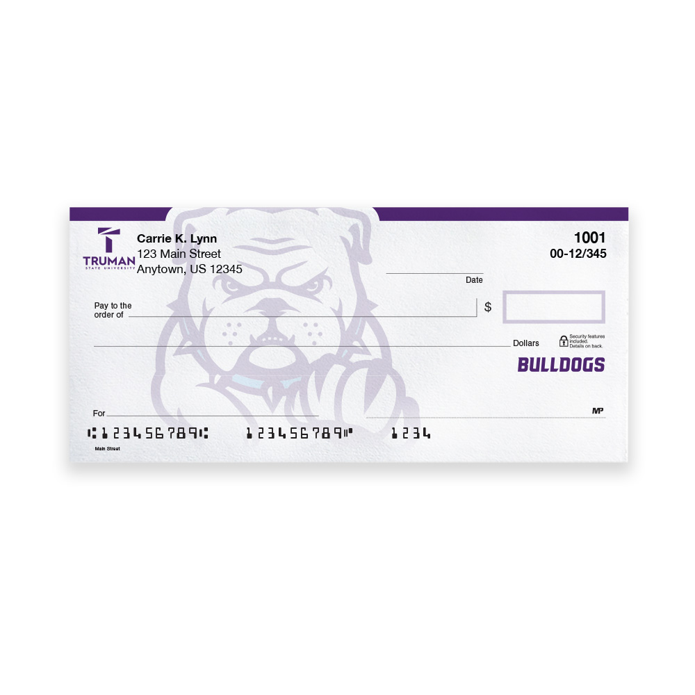 Truman State University Collegiate Personal Check - Image 2