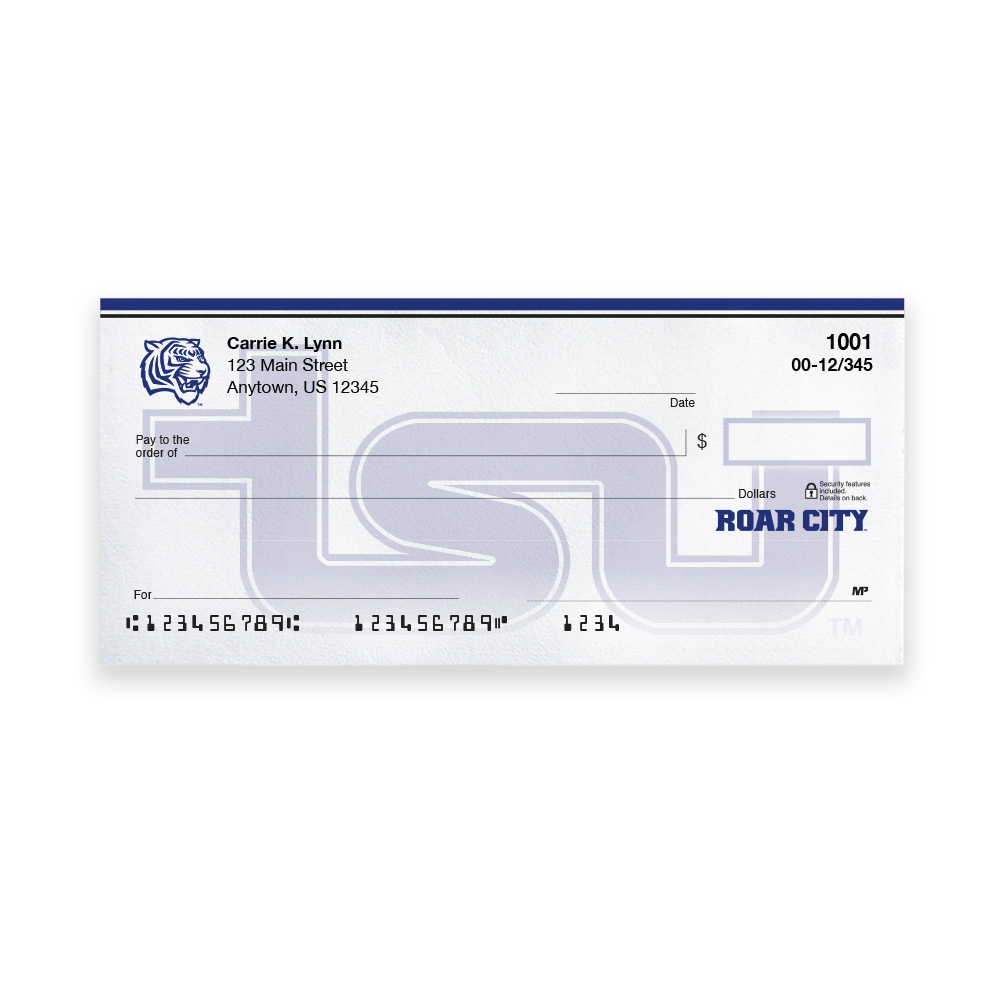Tennessee State University Collegiate Personal Check - Image 3