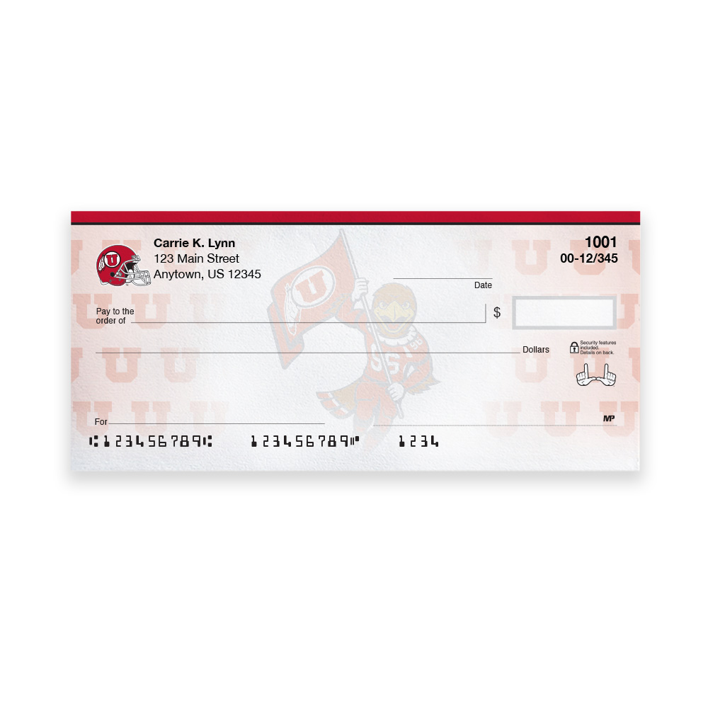 University of Utah Collegiate Personal Check - Image 3