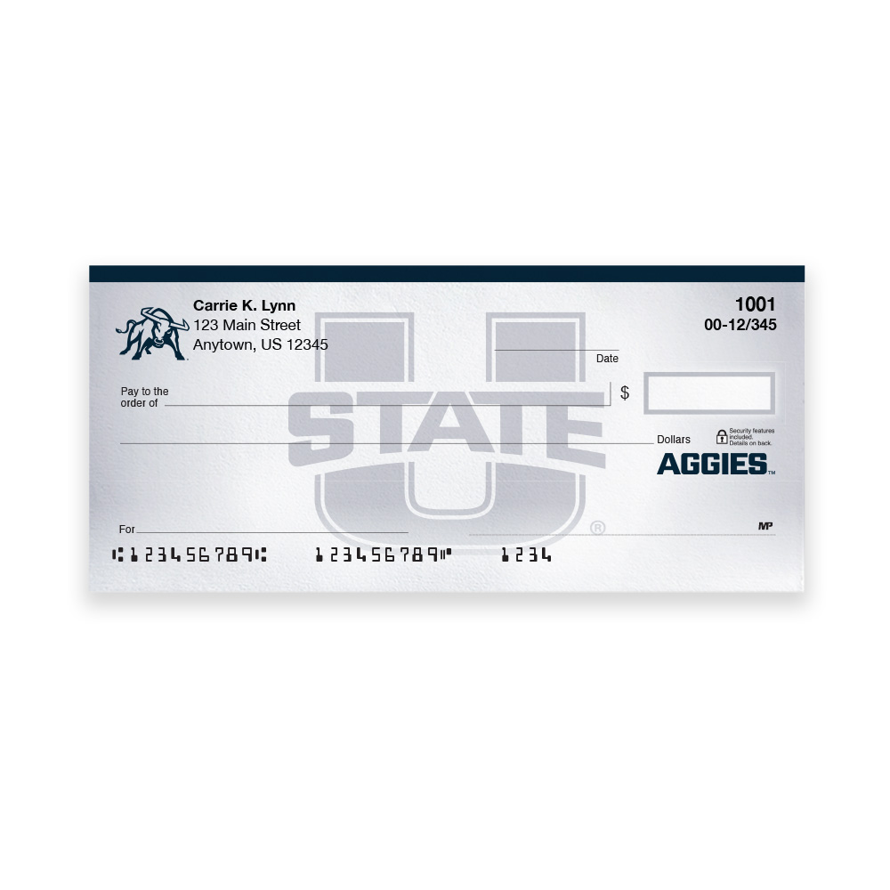 Utah State Univeristy Collegiate Personal Check - Image 2