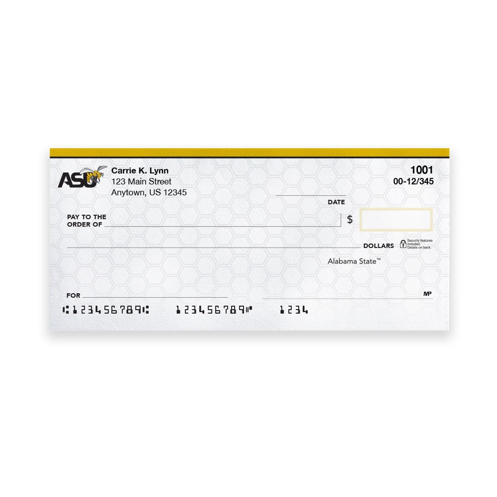 Alabama State University Collegiate Personal Check - Image 3