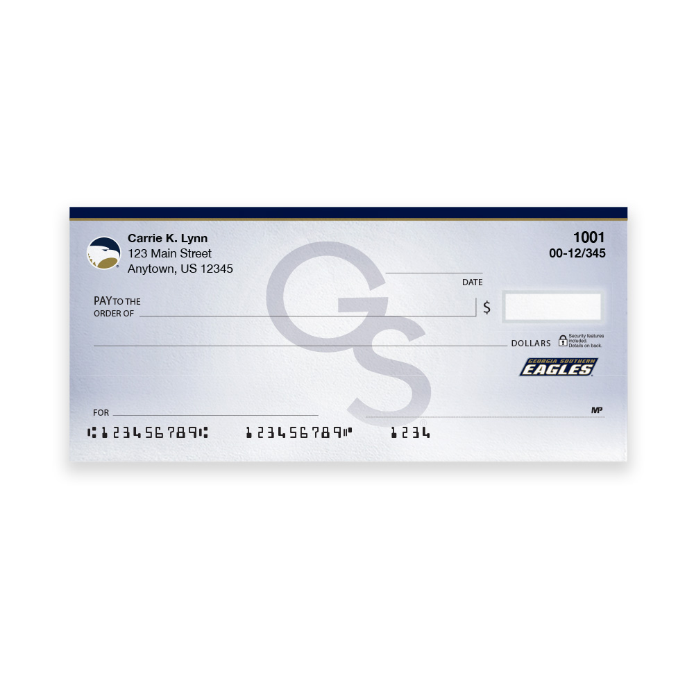 Georgia Southern University Collegiate Personal Check - Image 2