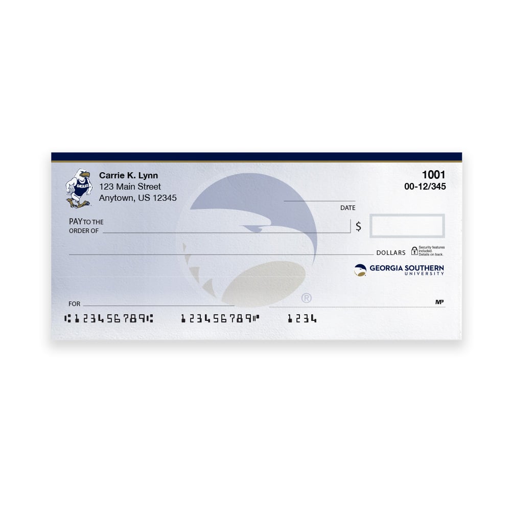 Georgia Southern University Collegiate Personal Check - Image 3
