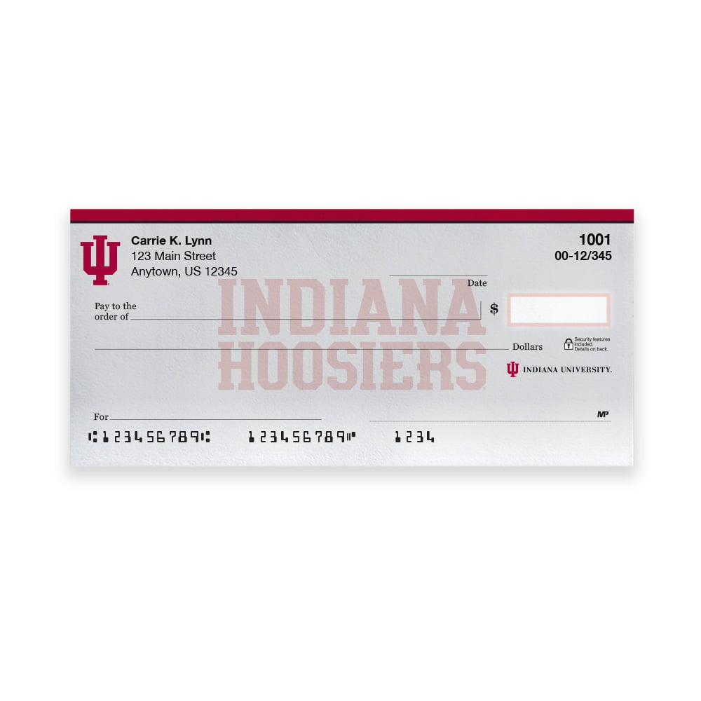 Indiana University Collegiate Personal Check - Image 2