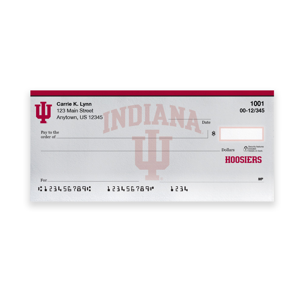 Indiana University Collegiate Personal Check - Image 3
