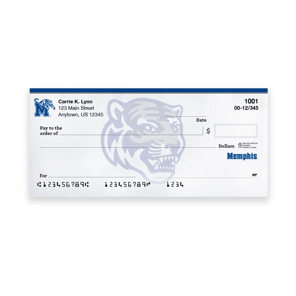 University of Memphis Collegiate Personal Check - Image 2