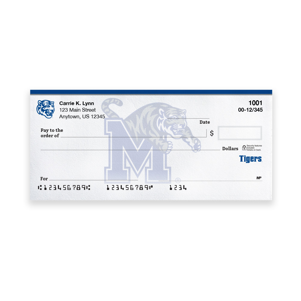 University of Memphis Collegiate Personal Check - Image 3