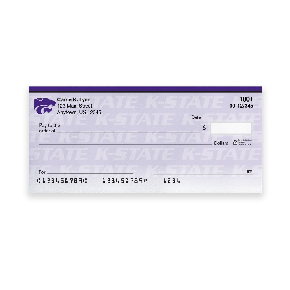 Kansas State University Collegiate Personal Check - Image 2