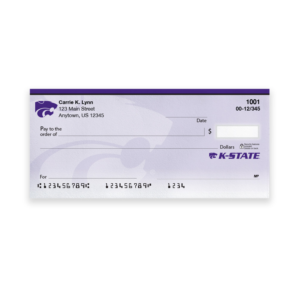 Kansas State University Collegiate Personal Check - Image 3