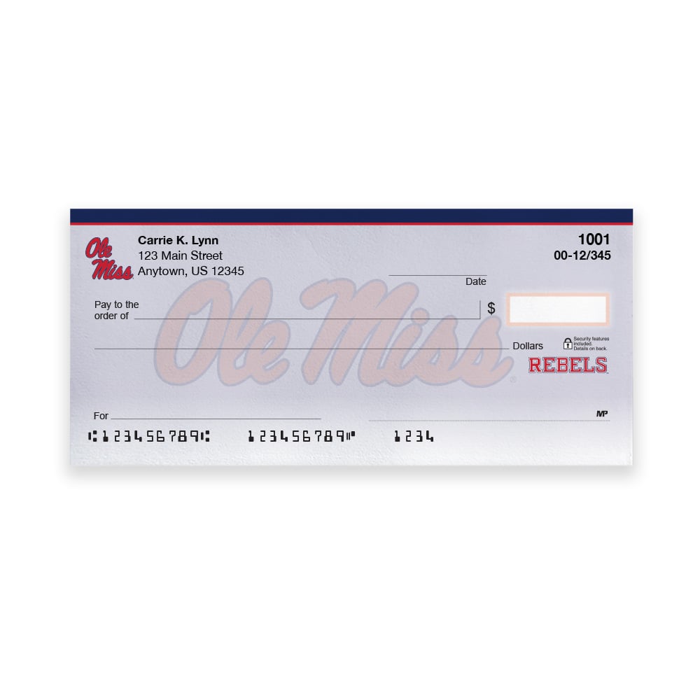University of Mississippi Collegiate Personal Check - Image 3