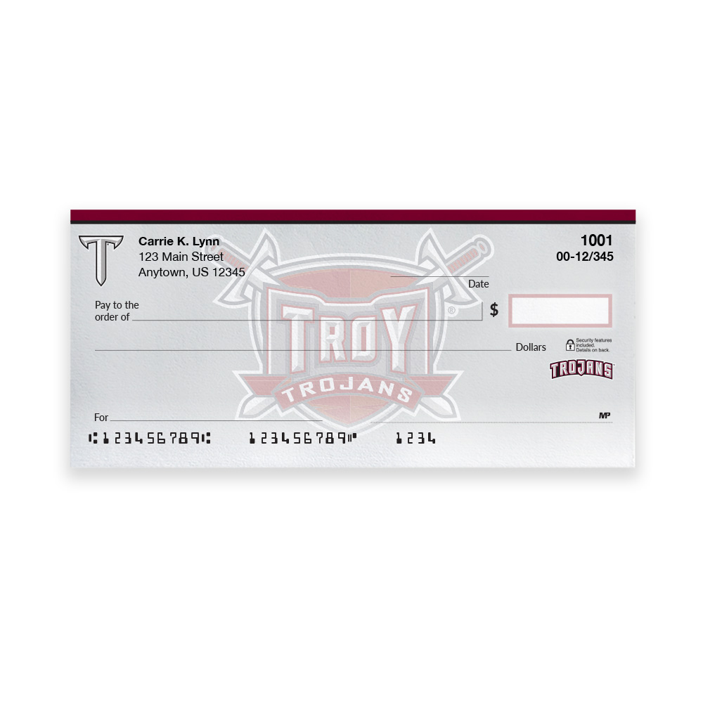 Troy University Collegiate Personal Check - Image 2