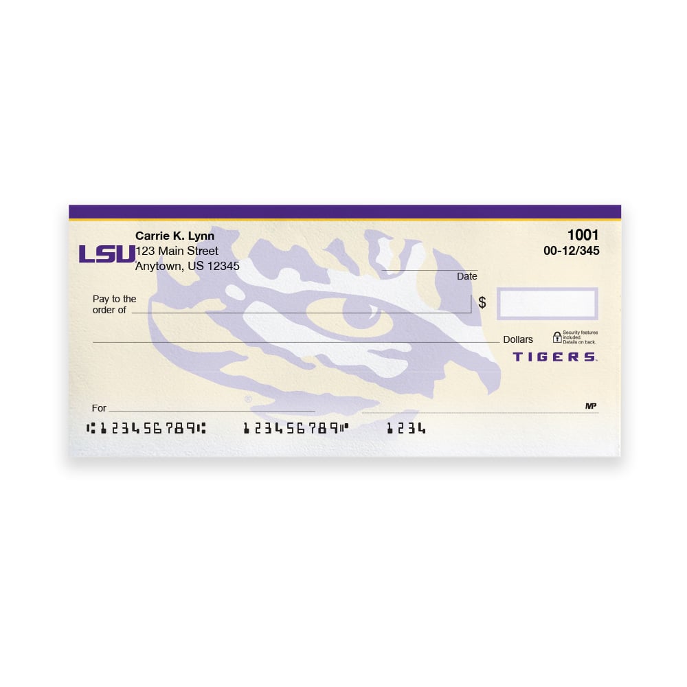 Lousiana State University Collegiate Personal Check - Image 2