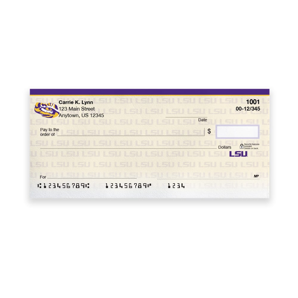 Lousiana State University Collegiate Personal Check - Image 3