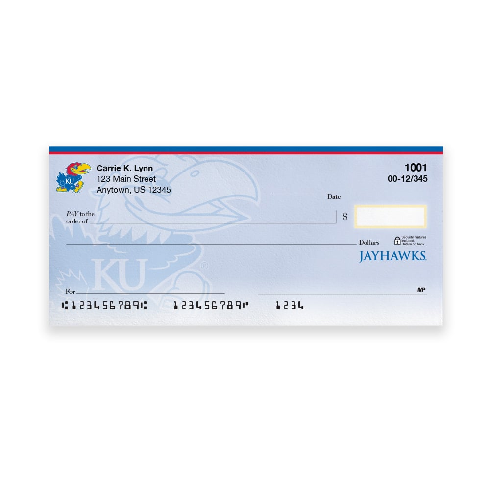 University of Kansas Collegiate Personal Check - Image 2