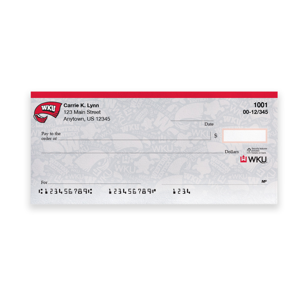 Western Kentucky University Collegiate Personal Check - Image 2