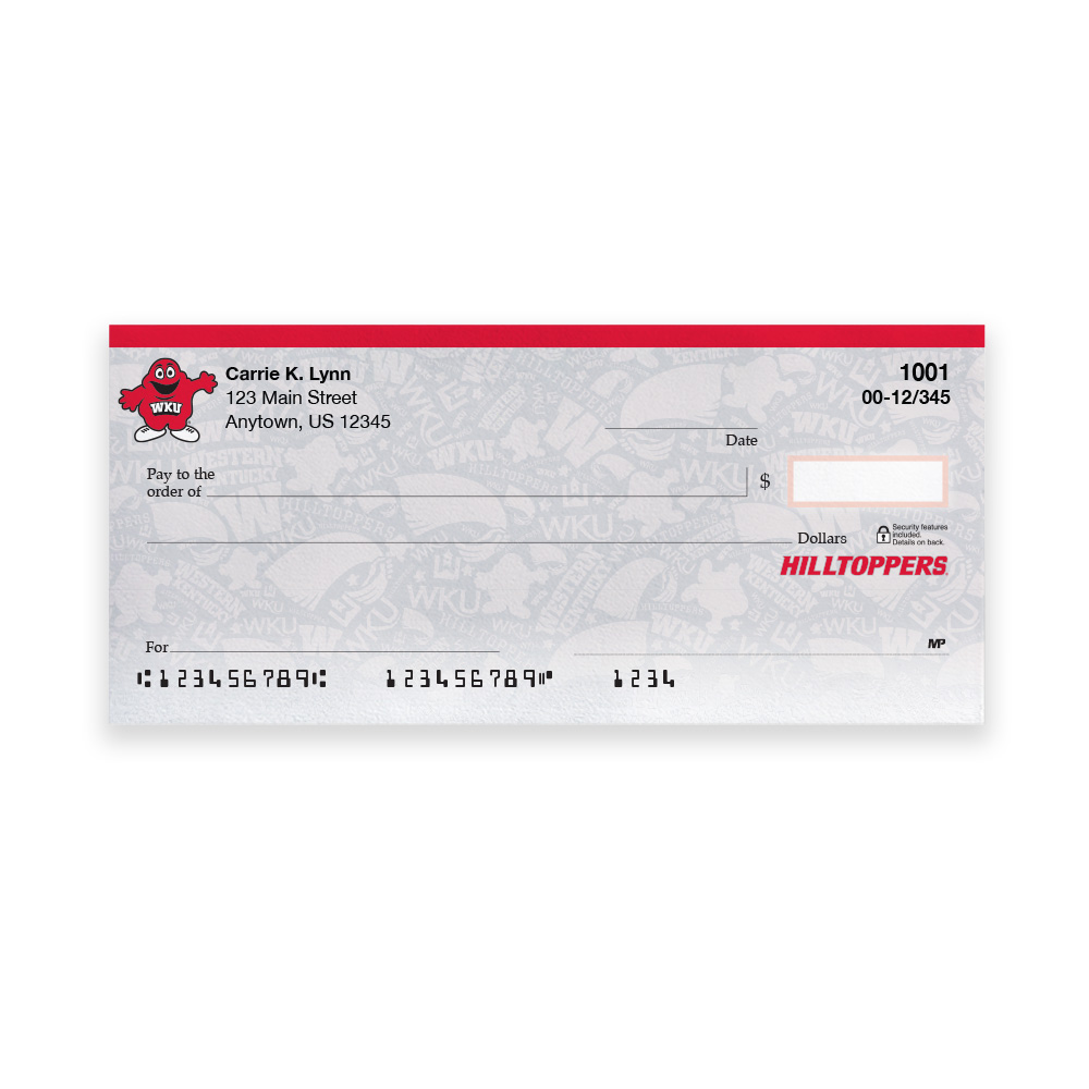 Western Kentucky University Collegiate Personal Check - Image 3