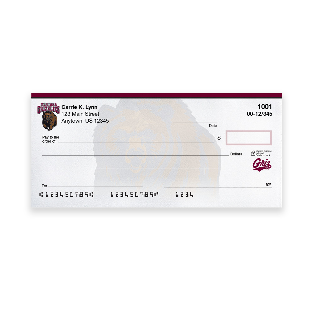 University of Montana Collegiate Personal Check - Image 3