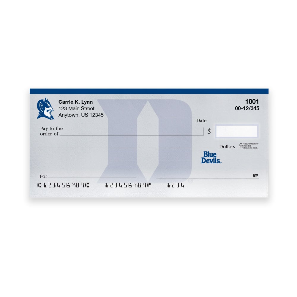 Duke University Collegiate Personal Check - Image 2