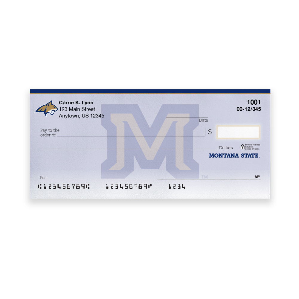 Montana State University Collegiate Personal Check - Image 3