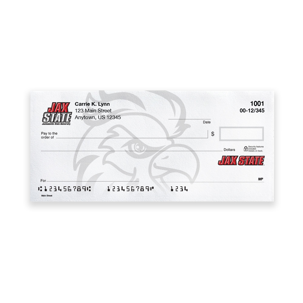 Jacksonville State University Collegiate Personal Check - Image 3