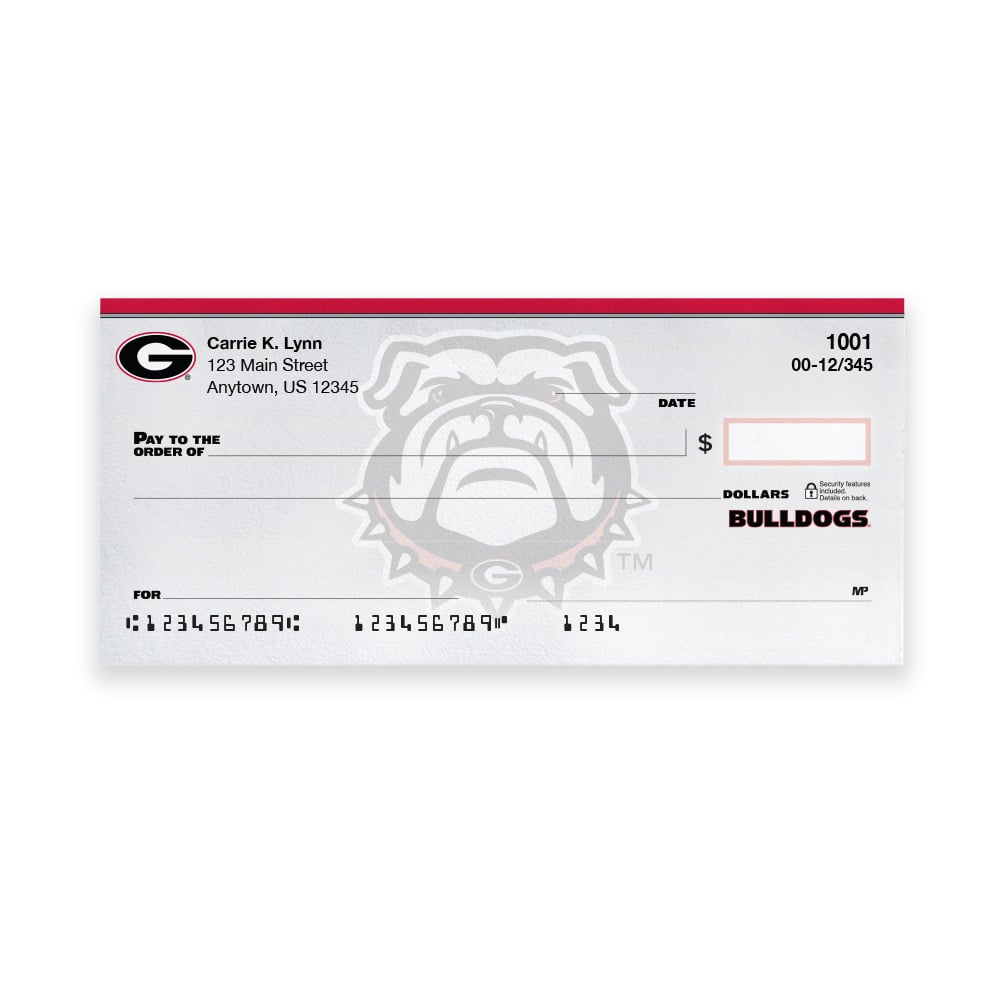 University of Georgia Collegiate Personal Check - Image 2