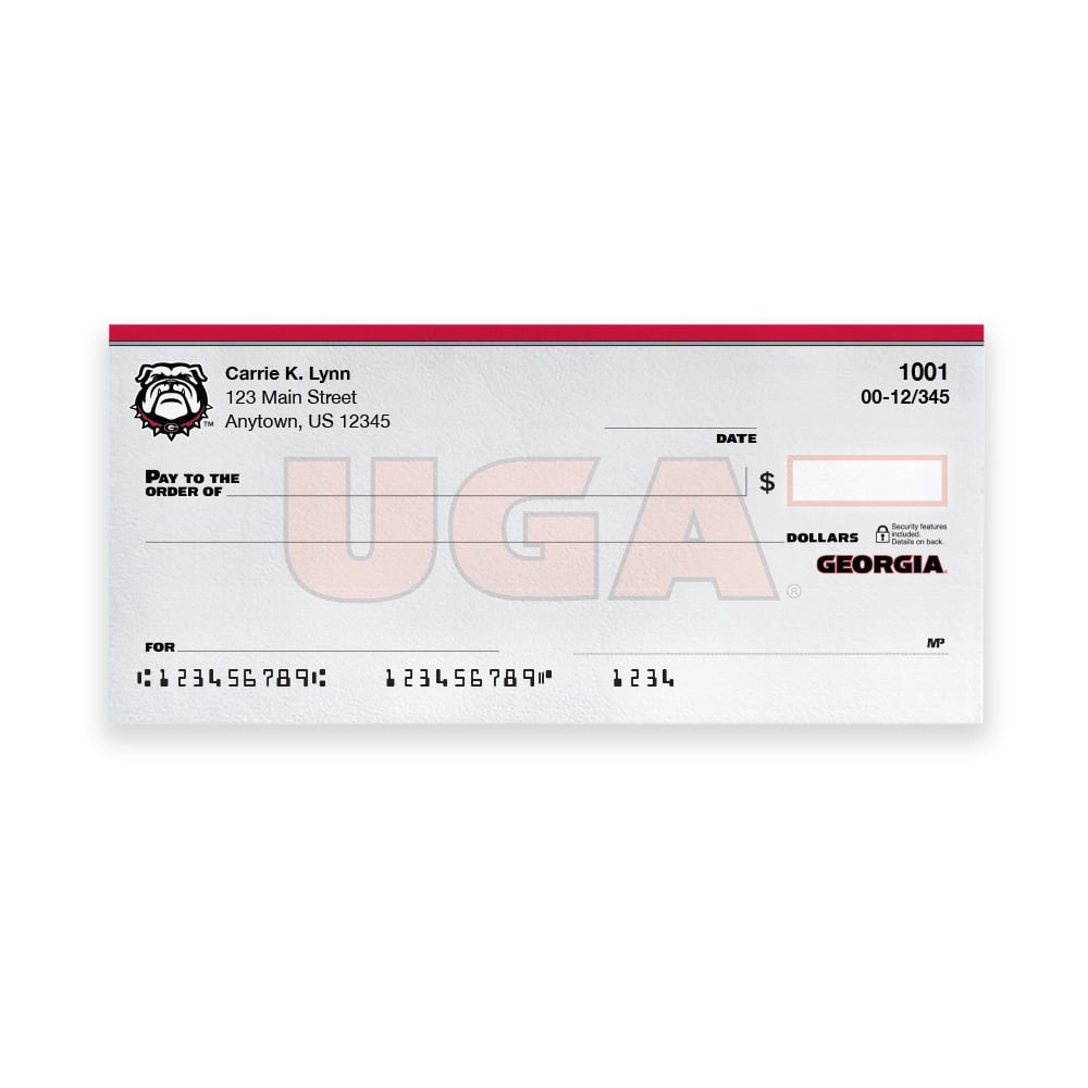 University of Georgia Collegiate Personal Check - Image 3