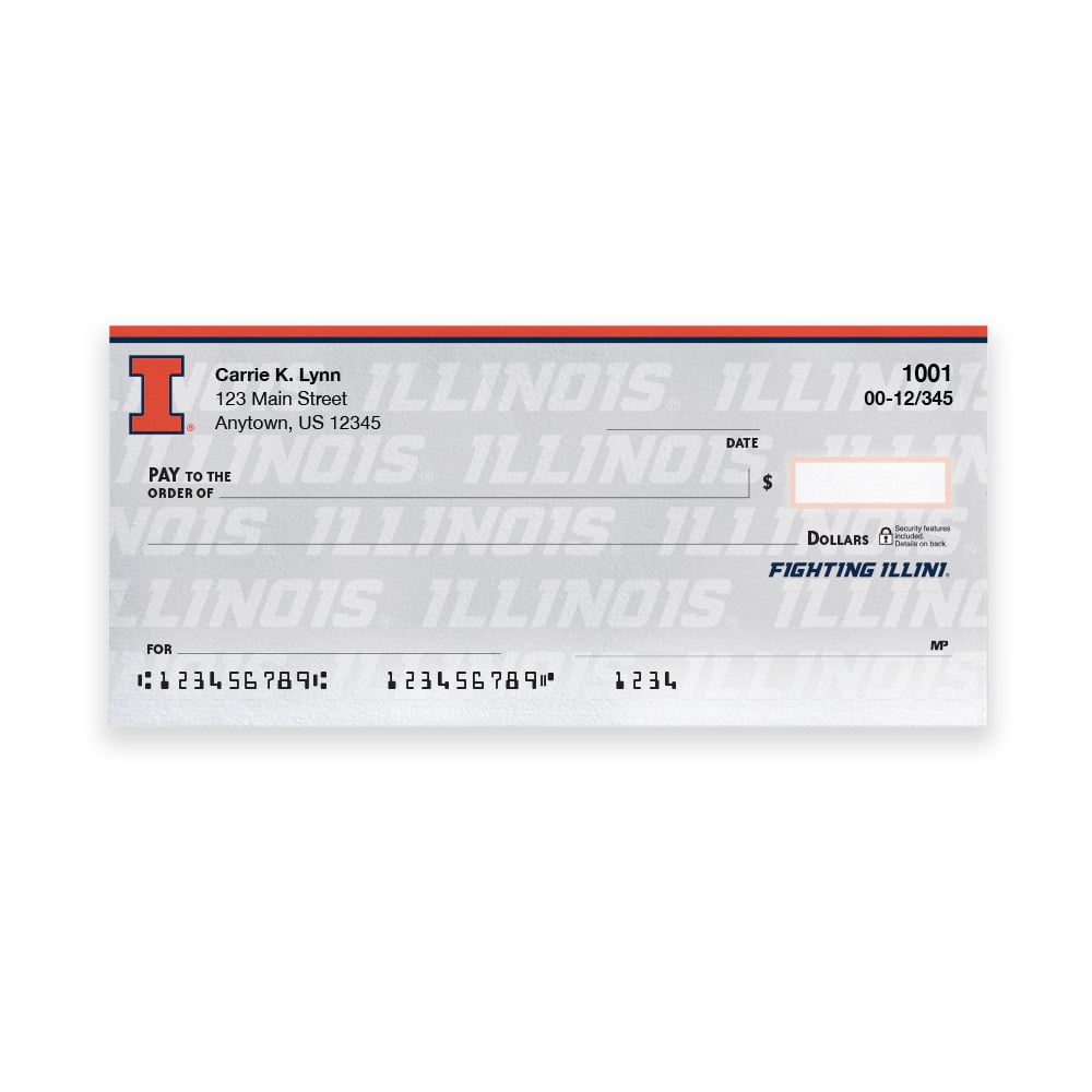University of Illinois Collegiate Personal Check - Image 2