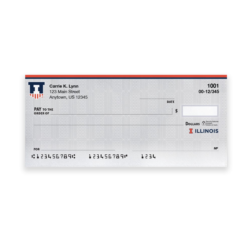 University of Illinois Collegiate Personal Check - Image 3