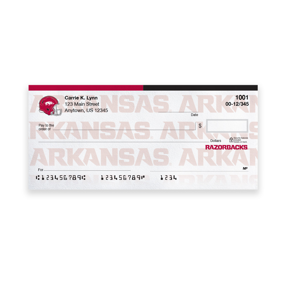 University of Arkansas Collegiate Personal Check - Image 3