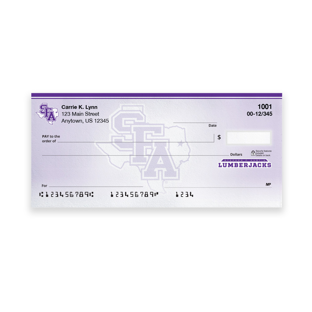 Stephen F. Austin State University Collegiate Personal Check - Image 2