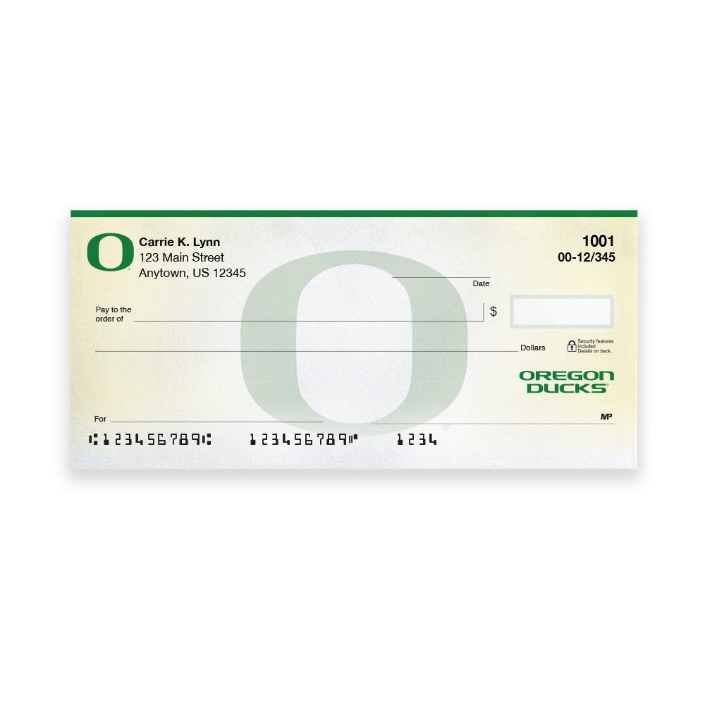 University of Oregon Collegiate Personal Check - Image 3