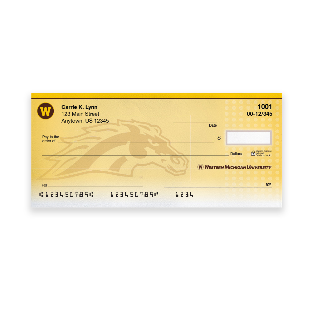 Western Michigan University Collegiate Personal Check - Image 2