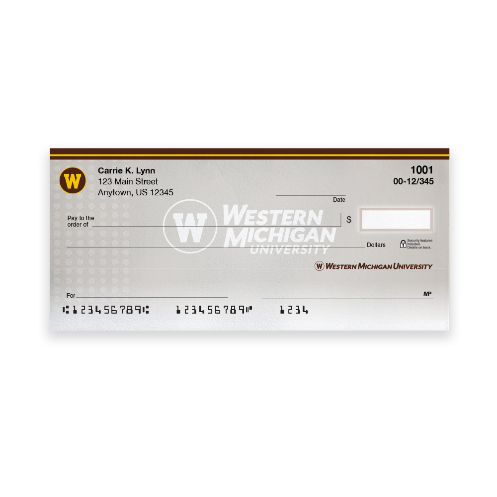 Western Michigan University Collegiate Personal Check - Image 3
