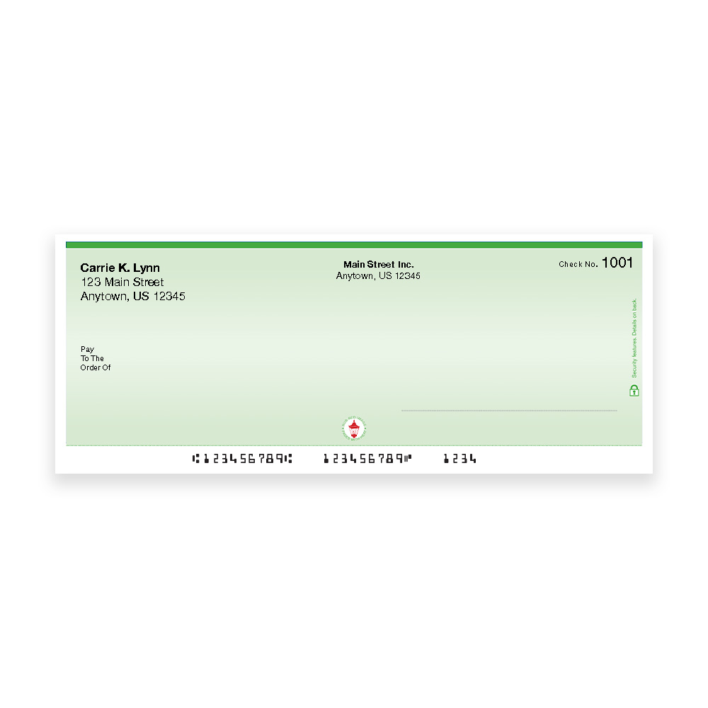 Green Middle Computer Checks with Voucher - Image 2