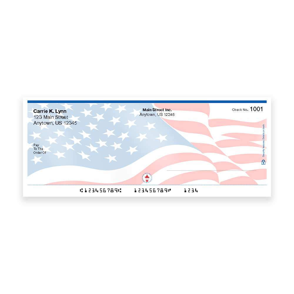 Flag Middle Computer Checks with Voucher - Image 2