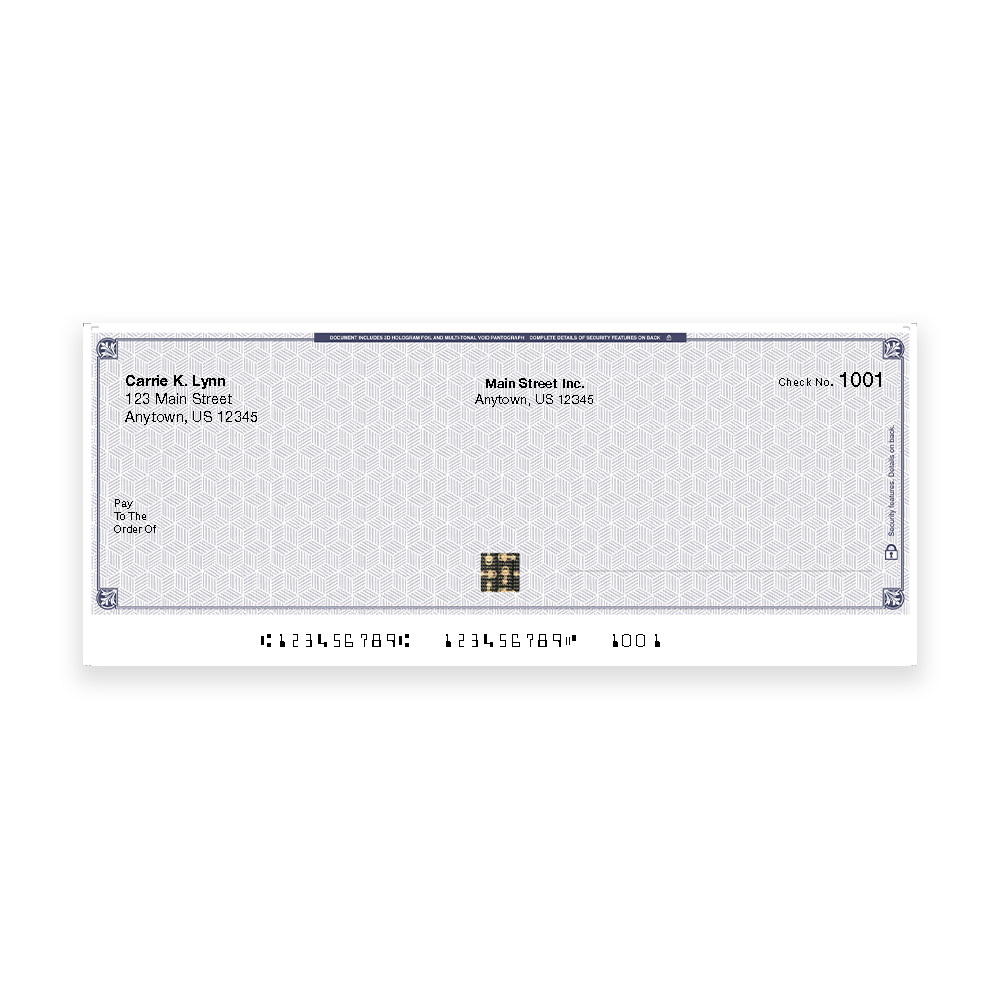High Security Blue Top Computer Checks with Voucher - Image 2
