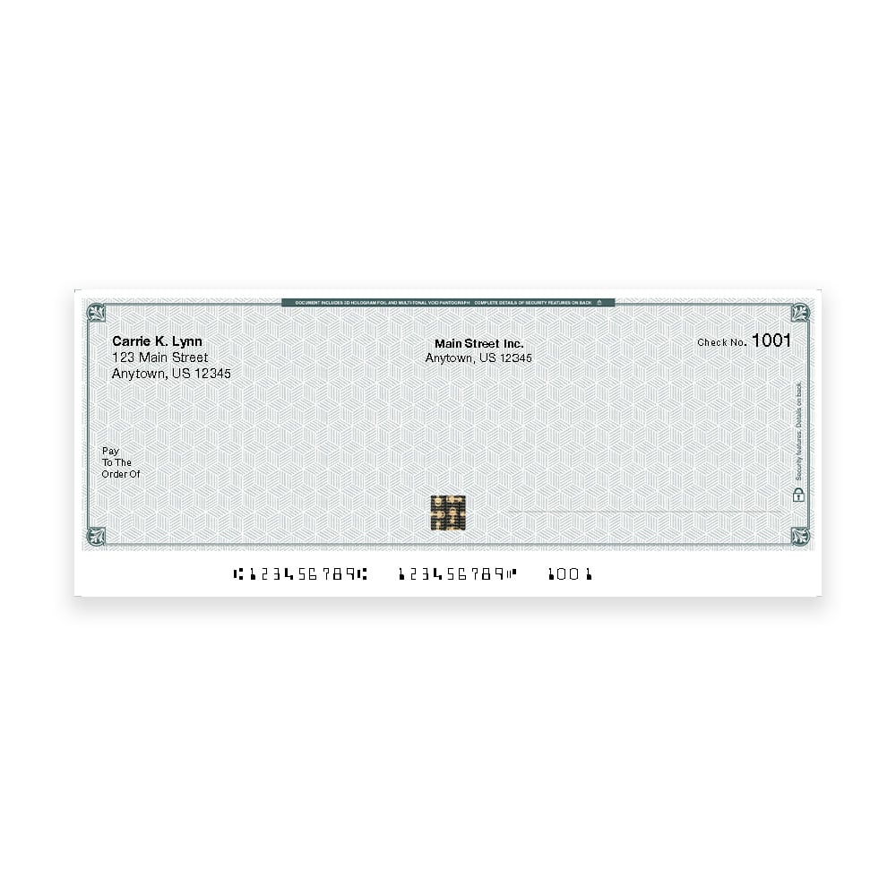 High Security Green Top Computer Checks with Voucher - Image 2