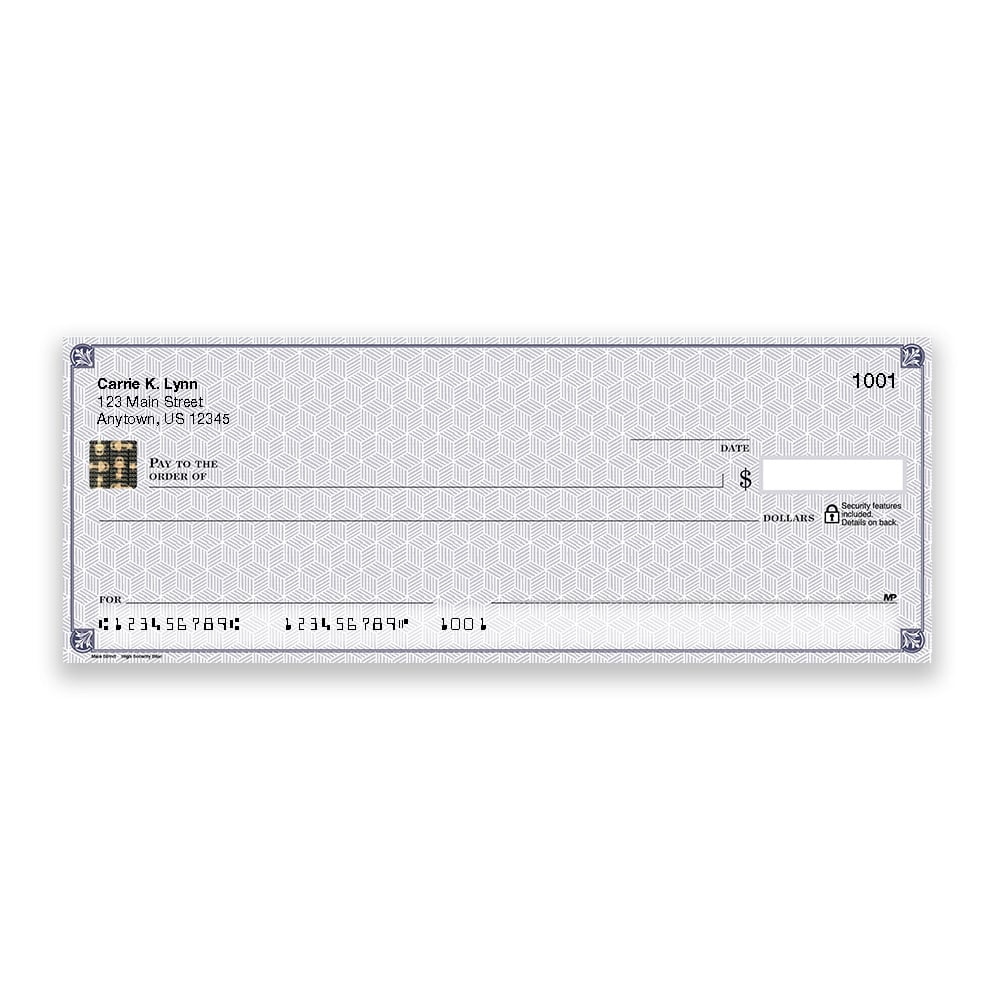 High Security Blue 3-Per-Page Business Check - Image 2