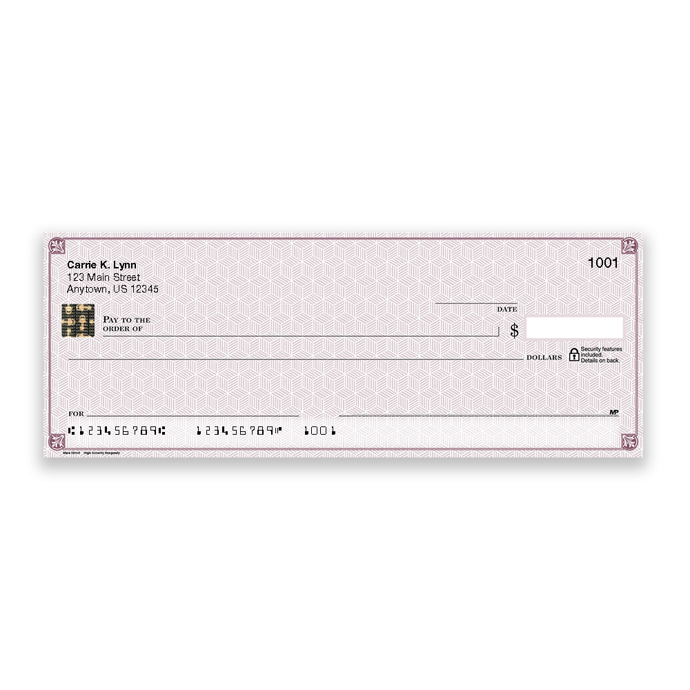 High Security Burgundy 3-Per-Page Business Check - Image 2