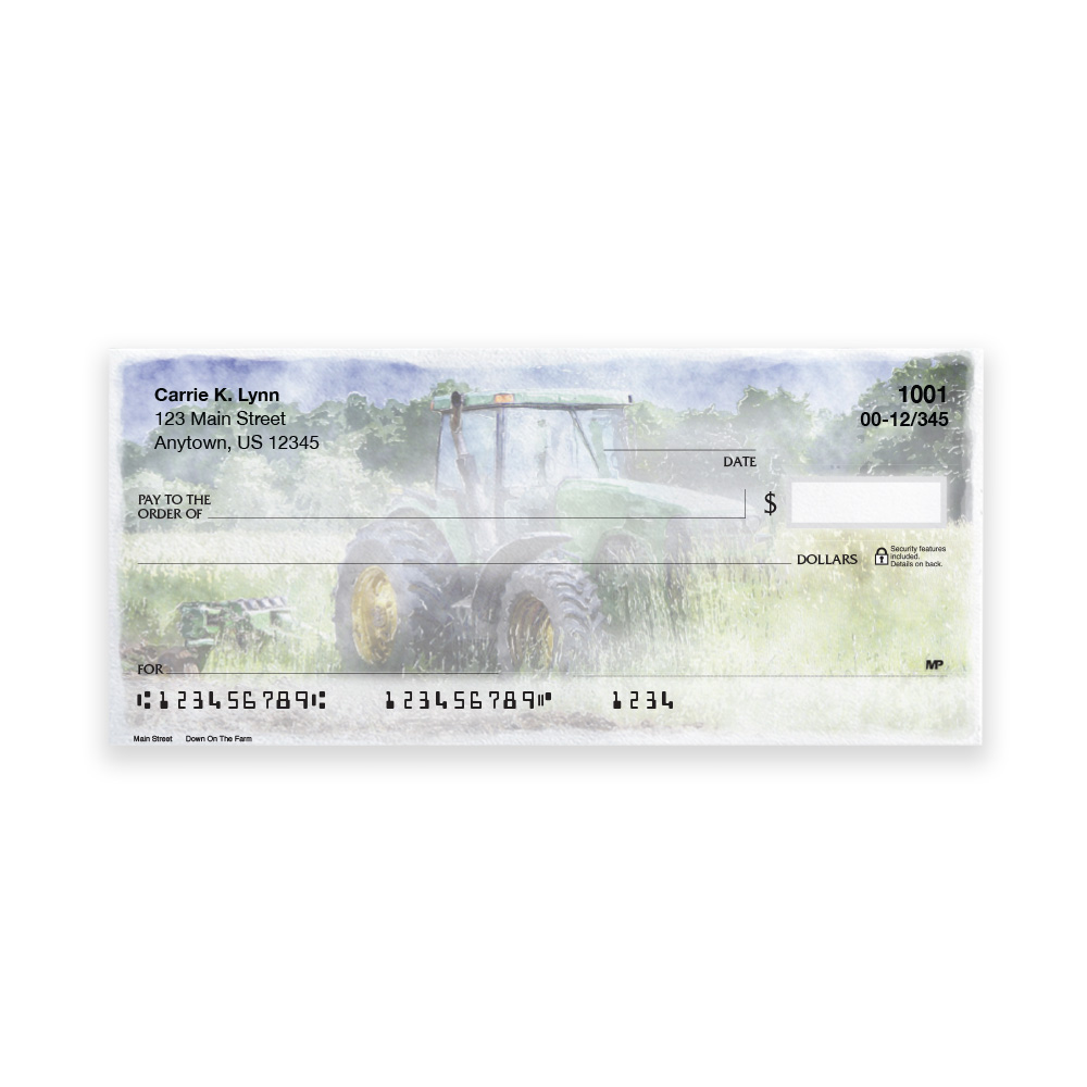 Down on the Farm Four Scene Personal Check - Image 2