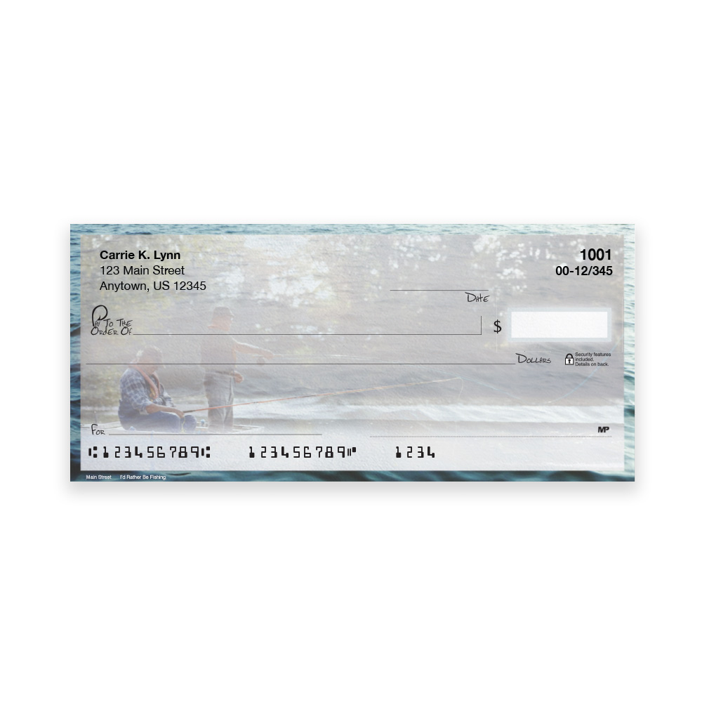 I'd Rather be Fishing Four Scene Personal Check - Image 2