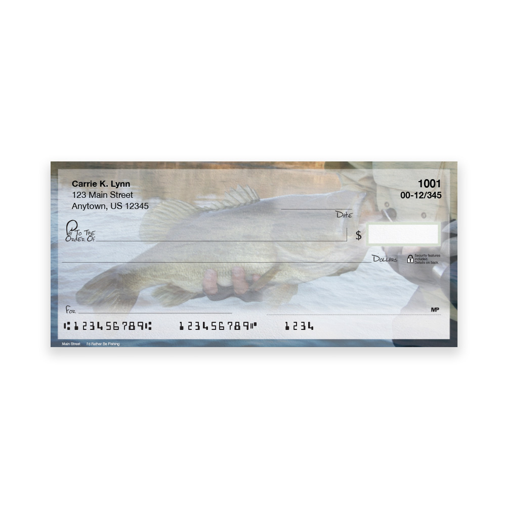 I'd Rather be Fishing Four Scene Personal Check - Image 5