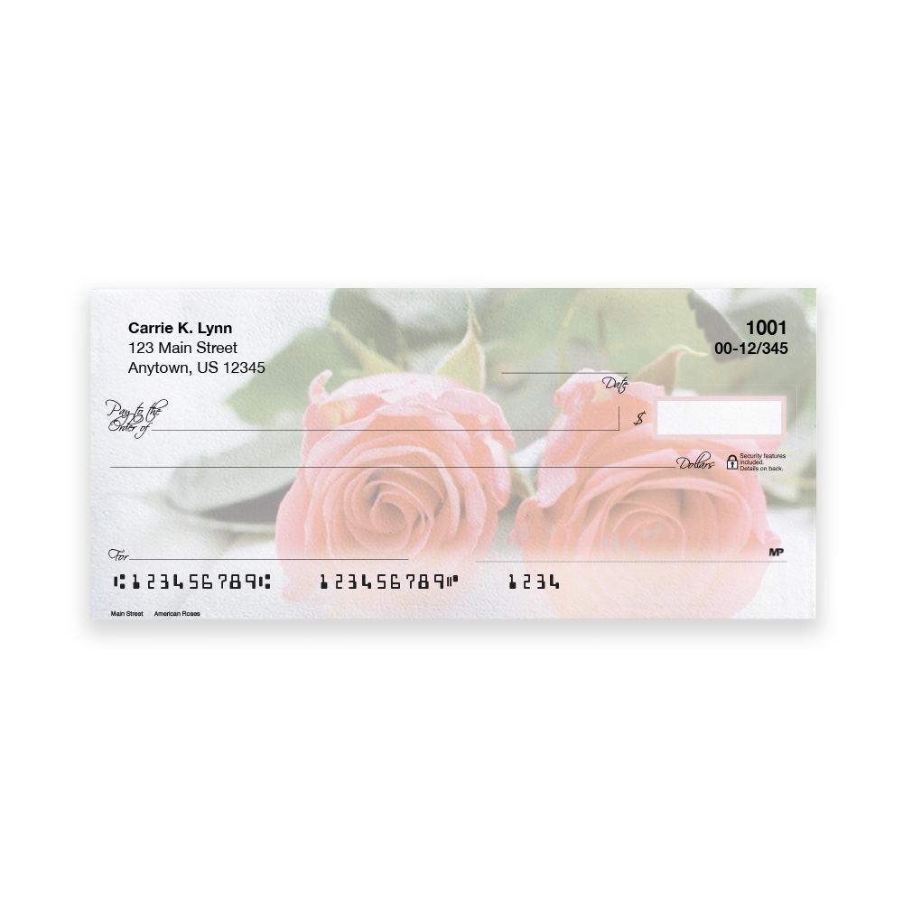 American Roses Four Scene Personal Check - Image 2